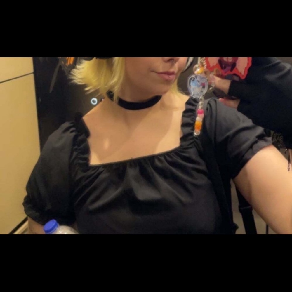 Y2K 90s Black Velvet Chunky Choker Necklace - Picture 10 of 11